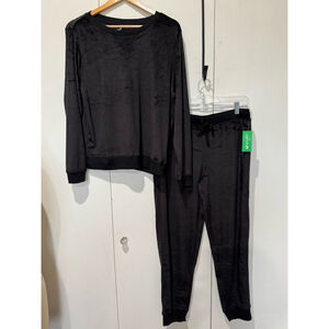 Women's Honeydew Intimates velour Lounge Set Size L Black